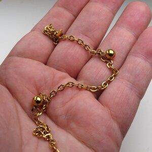 18k Link charm Bracelet.